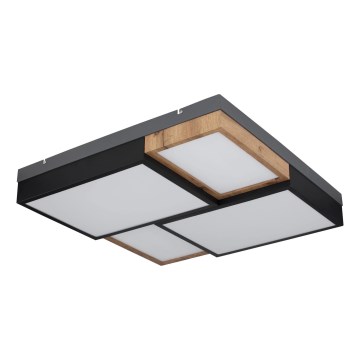 Globo 67286-50 - LED mennyezeti lámpatest GUNDI LED/50W/230V 60x60 cm barna/fekete
