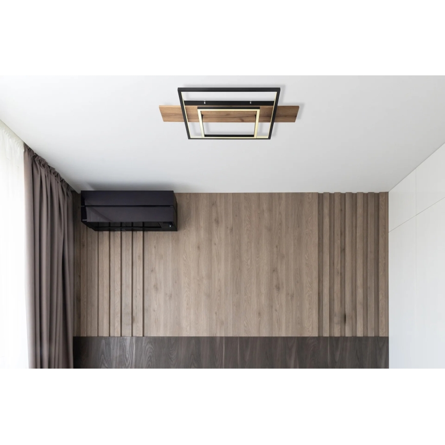 Globo 67289D - Dimmelhető LED mennyezeti lámpa VANNI LED/24W/230V 40x60 cm barna/fekete