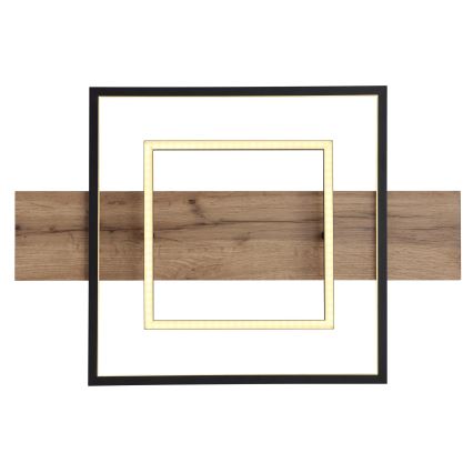 Globo 67289D - Dimmelhető LED mennyezeti lámpa VANNI LED/24W/230V 40x60 cm barna/fekete