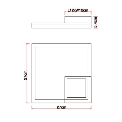 Globo - LED Mennyezeti lámpa LED/12W/230V