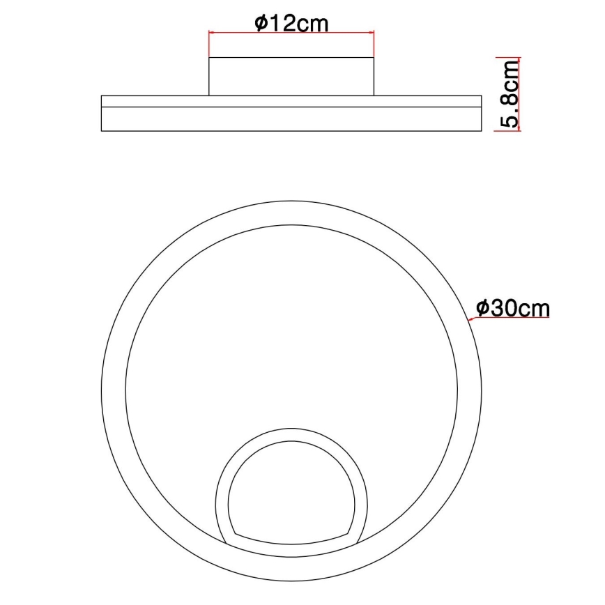 Globo - LED Mennyezeti lámpa LED/12W/230V
