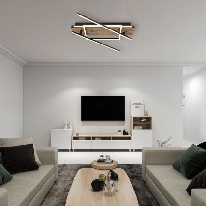 Globo 67299D3 - LED mennyezeti lámpatest COLLI LED/40W/230V 88x120 cm bézs/fekete