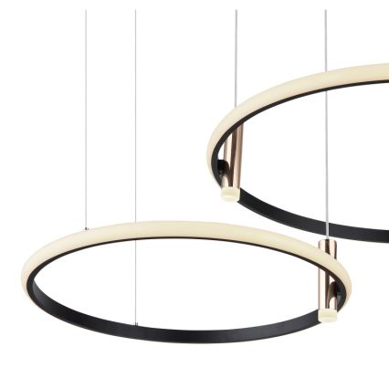 Globo - LED Dimmelhető csillár zsinóron LED/55W/230V 2700-6000K fekete + távirányítás