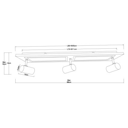 Globo - LED spotlámpa LED/24W/230V + 3xGU10/5W