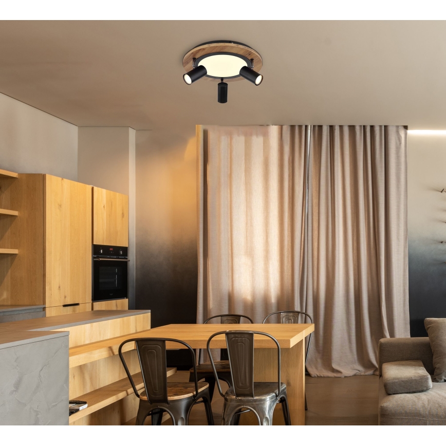 Globo - LED Spotlámpa 3xGU10/5W/230V + LED/15W/230V