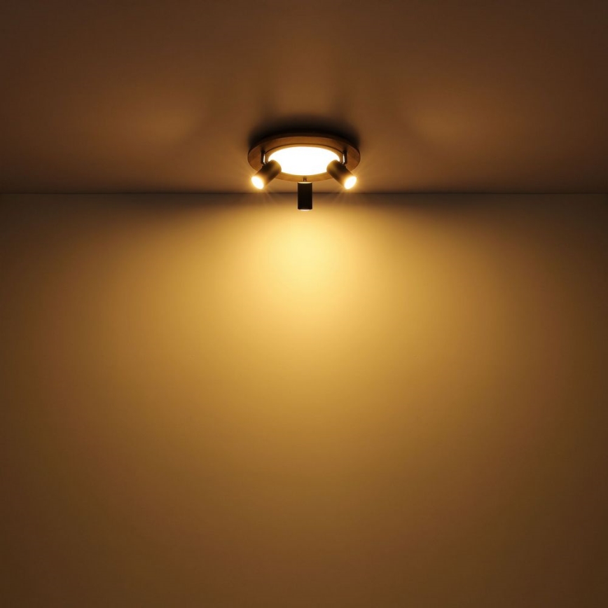 Globo - LED Spotlámpa 3xGU10/5W/230V + LED/15W/230V