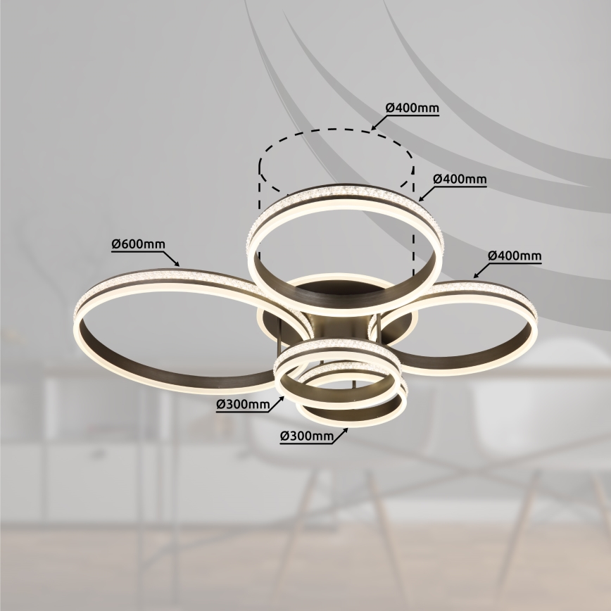Globo - LED Dimmelhető mennyezeti lámpa LED/120W/230V 2700K-6000K + távirányítás