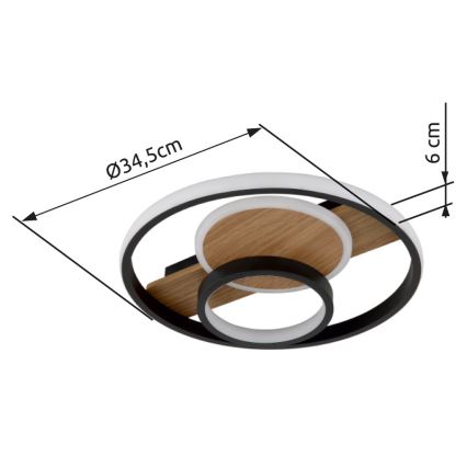 Globo - LED Mennyezeti lámpa LED/24W/230V