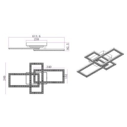 Globo - LED Mennyezeti lámpa LED/24W/230V
