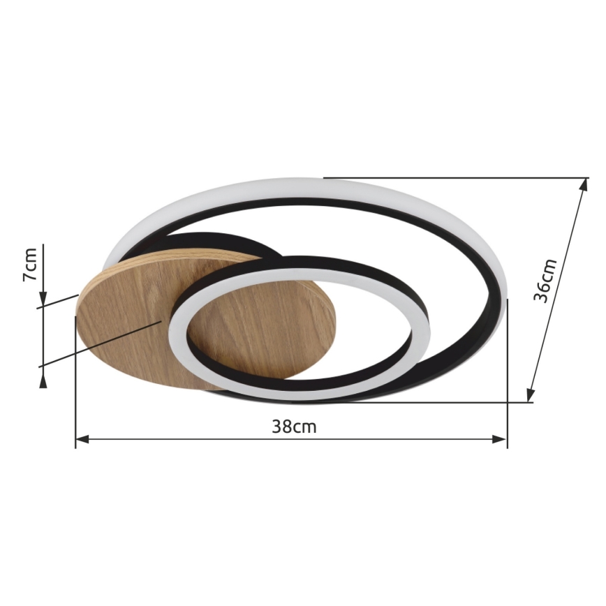 Globo - LED Mennyezeti lámpa LED/24W/230V fekete