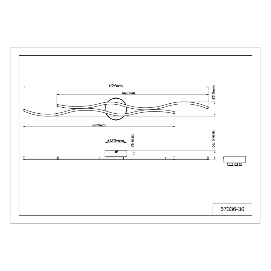 Globo - LED Mennyezeti lámpa LED/30W/230V 3000K