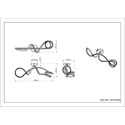 Globo - LED Felületre szerelhető csillár LED/30W/230V matt króm