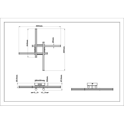 Globo - LED Mennyezeti lámpa LED/24W/230V 4000K matt króm
