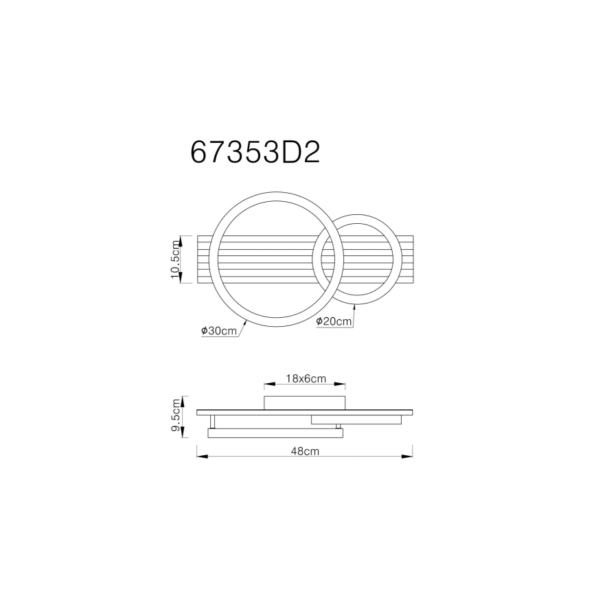 Globo - LED Mennyezeti lámpa LED/18W/230V 3000K 30x48 cm
