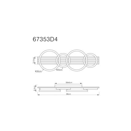 Globo - LED Mennyezeti lámpa LED/30W/230V 3000K 30x86 cm
