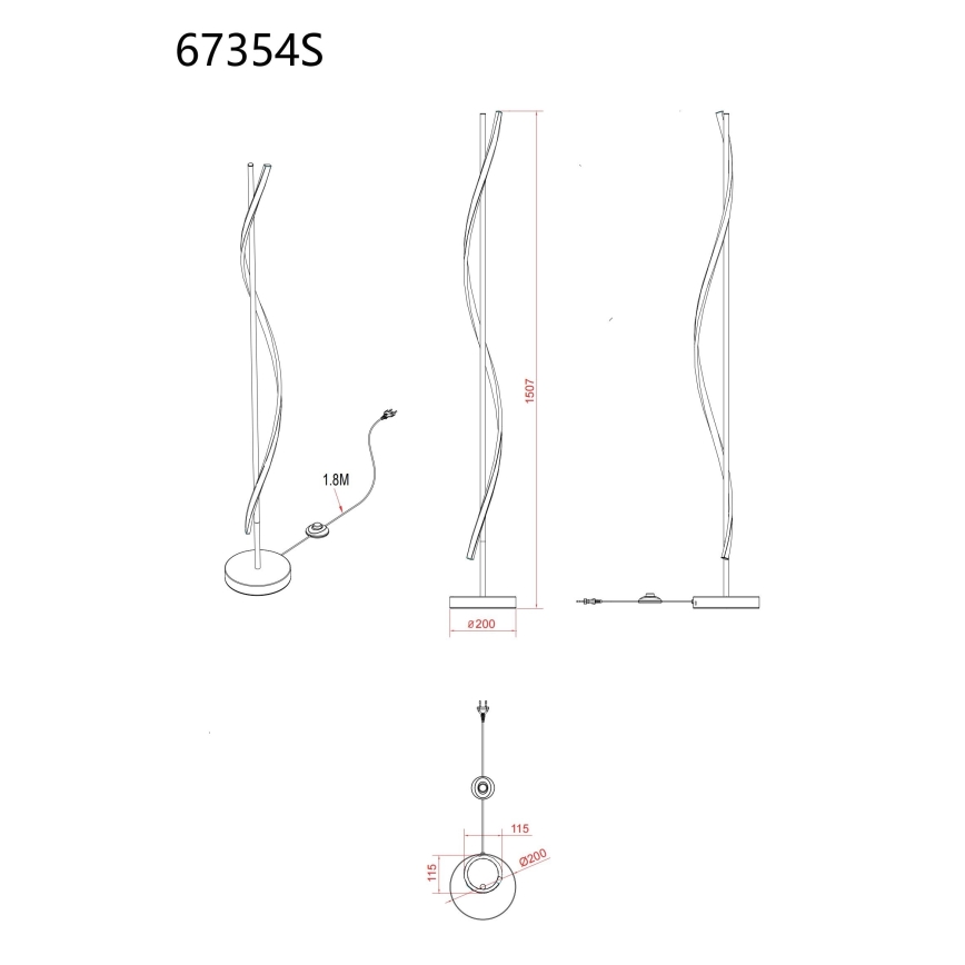 Globo - LED állólámpa 30W/230V 3000K