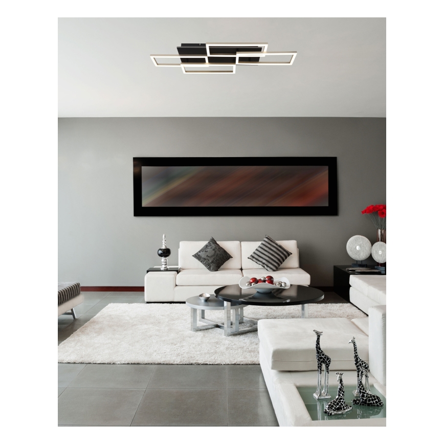 Globo - Dimmelhető LED mennyezeti lámpa LED/40W/230V 2700-6500K 32,5x87,5 cm fekete + távirányító