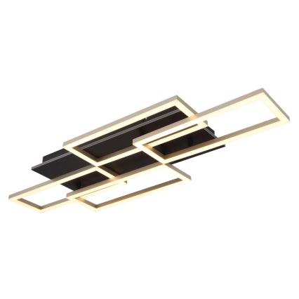 Globo - Dimmelhető LED mennyezeti lámpa LED/40W/230V 2700-6500K 32,5x87,5 cm fekete + távirányító
