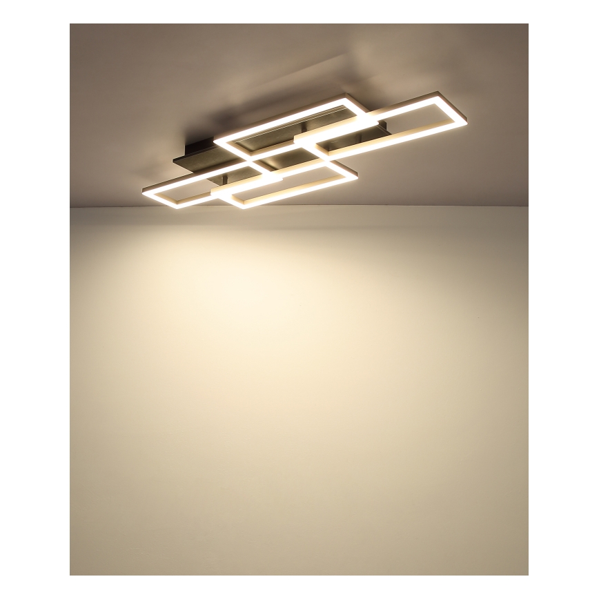 Globo - Dimmelhető LED mennyezeti lámpa LED/40W/230V 2700-6500K 32,5x87,5 cm fekete + távirányító
