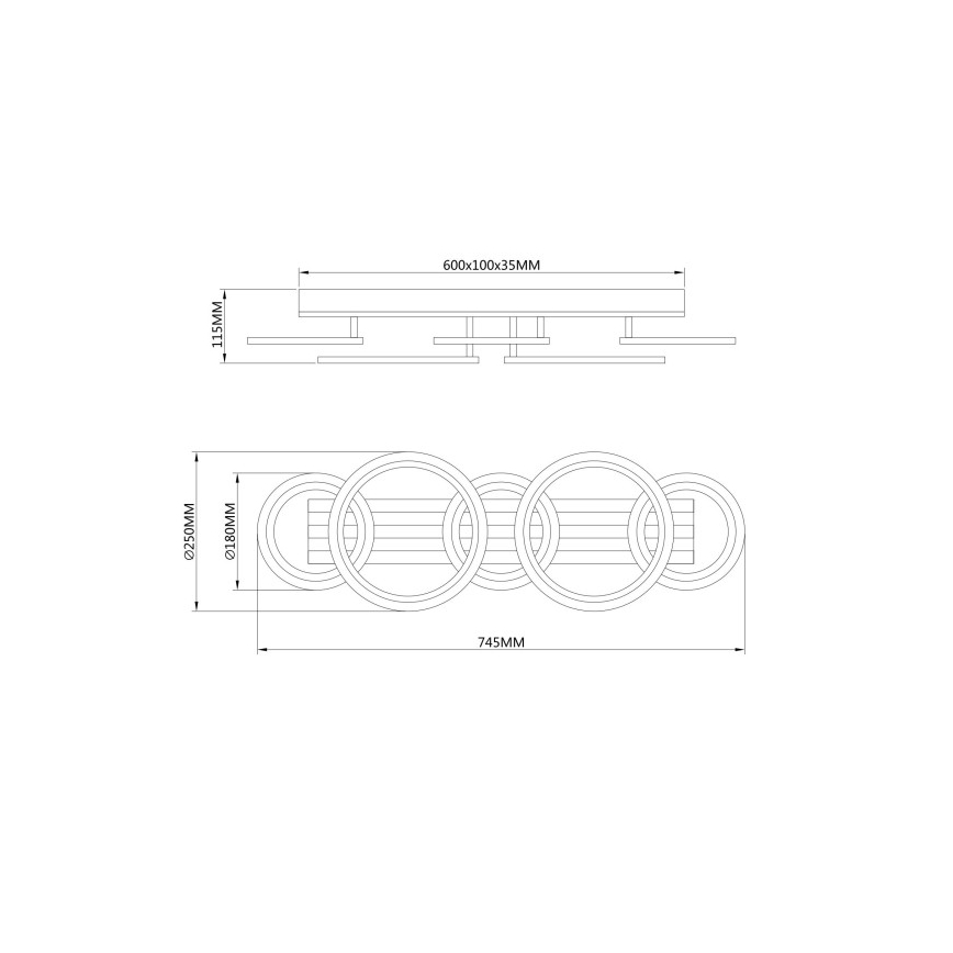 Globo - LED mennyezeti lámpa LED/34W/230V 3000/4200/6000K