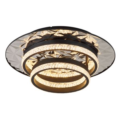 Globo - LED Mennyezeti lámpa LED/24W/230V 3000K 40x50,5 cm fekete/fényezett króm