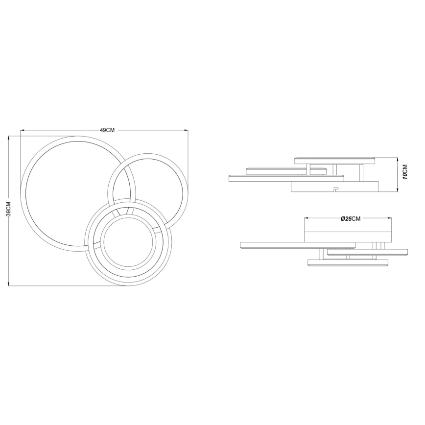 Globo - LED mennyezeti lámpa LED/40W/230V 3000K 49x39 cm