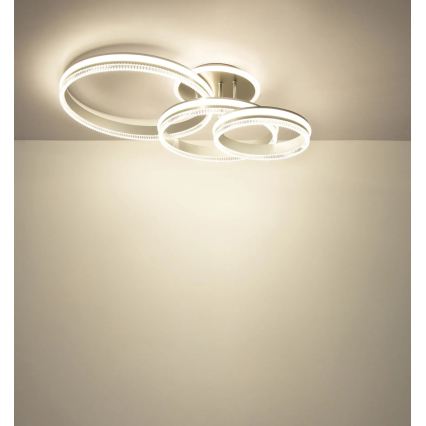 Globo - Dimmelhető LED mennyezeti lámpatest LED/72W/230V 2700-6000K ezüstszínű + távirányító