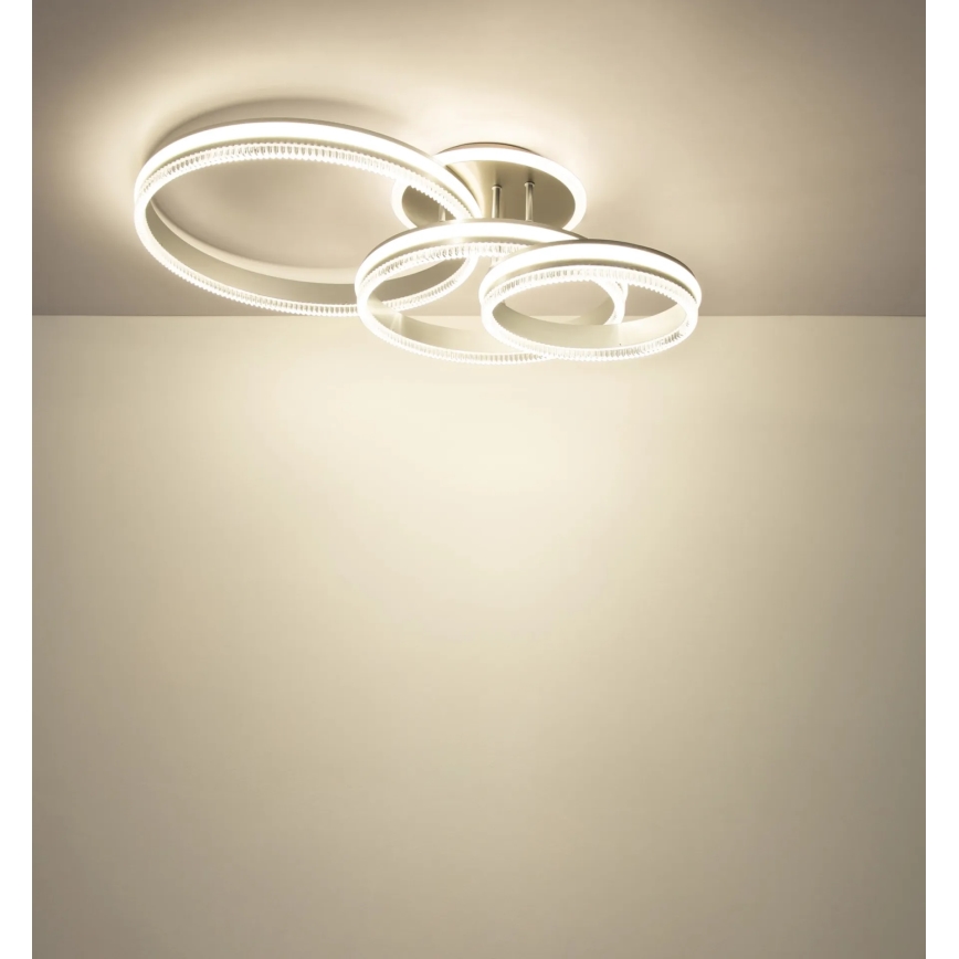 Globo - Dimmelhető LED mennyezeti lámpatest LED/72W/230V 2700-6000K ezüstszínű + távirányító