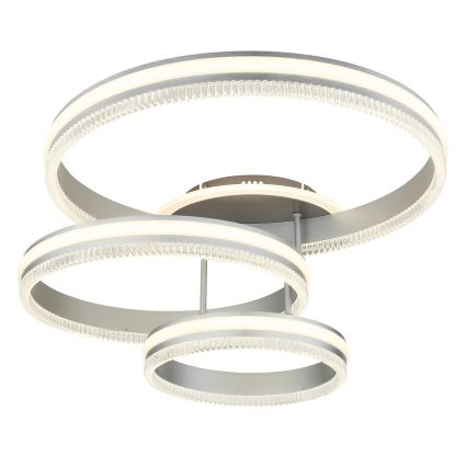 Globo - Dimmelhető LED mennyezeti lámpatest LED/72W/230V 2700-6000K ezüstszínű + távirányító