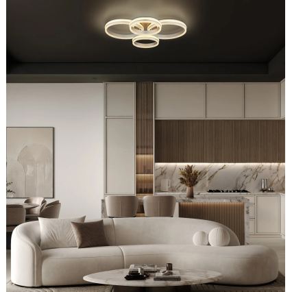 Globo - LED Fényerőszabályozható mennyezeti lámpatest LED/90W/230V 2700-6000K ezüstszínű + távirányító