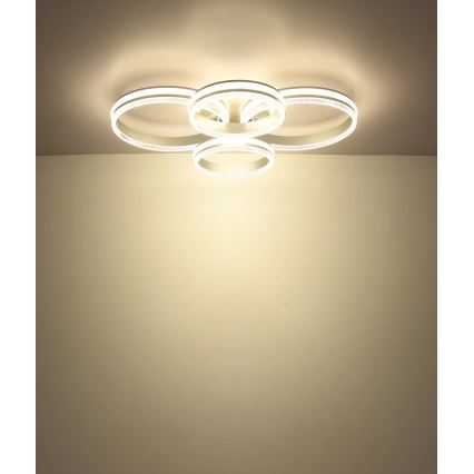 Globo - LED Fényerőszabályozható mennyezeti lámpatest LED/90W/230V 2700-6000K ezüstszínű + távirányító