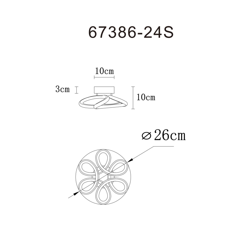Globo - LED mennyezeti lámpa LED/24W/230V 2700/4000/6000K átmérő 26 cm matt króm