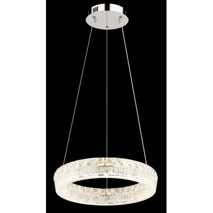 Globo - LED fényerőszabályozható kábelen függesztett csillár LED/24W/230V 2700-6000K átlátszó + távirányító