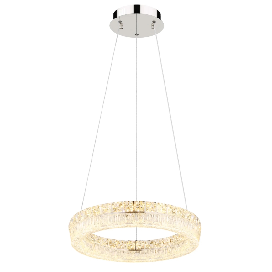 Globo - LED fényerőszabályozható kábelen függesztett csillár LED/24W/230V 2700-6000K átlátszó + távirányító