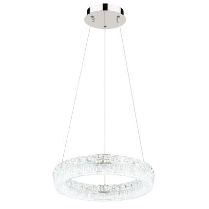 Globo - LED fényerőszabályozható kábelen függesztett csillár LED/24W/230V 2700-6000K átlátszó + távirányító