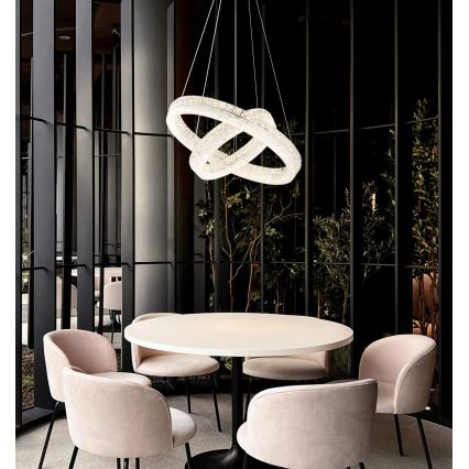 Globo - Dimmelhető LED csillár kábelen LED/60W/230V 2700-6000K átlátszó + távirányító