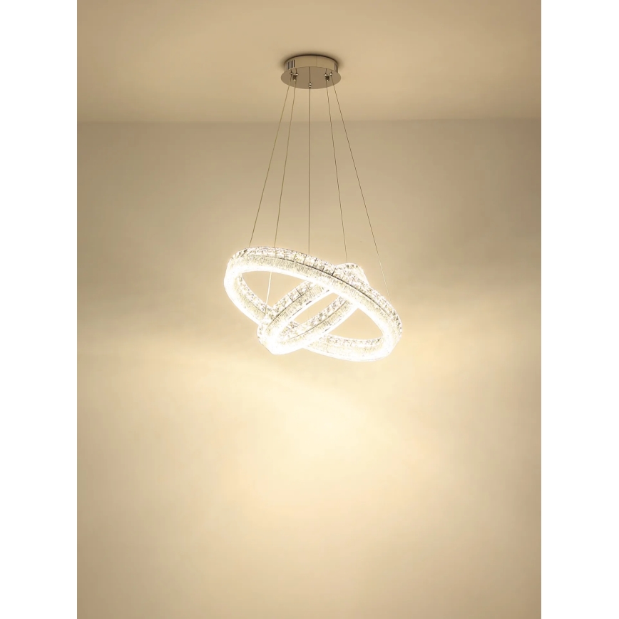 Globo - Dimmelhető LED csillár kábelen LED/60W/230V 2700-6000K átlátszó + távirányító