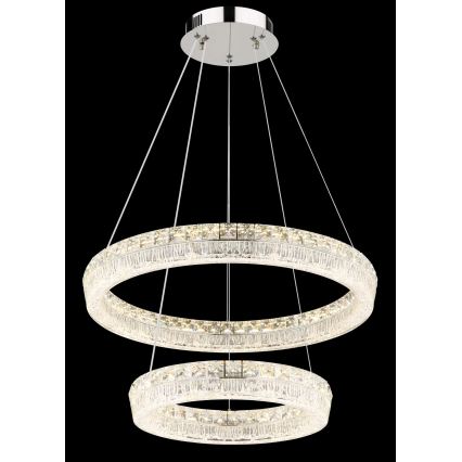 Globo - Dimmelhető LED csillár kábelen LED/60W/230V 2700-6000K átlátszó + távirányító