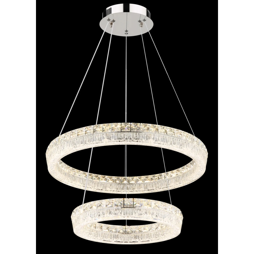 Globo - Dimmelhető LED csillár kábelen LED/60W/230V 2700-6000K átlátszó + távirányító