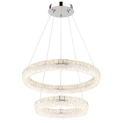 Globo - Dimmelhető LED csillár kábelen LED/60W/230V 2700-6000K átlátszó + távirányító
