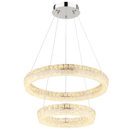 Globo - Dimmelhető LED csillár kábelen LED/60W/230V 2700-6000K átlátszó + távirányító