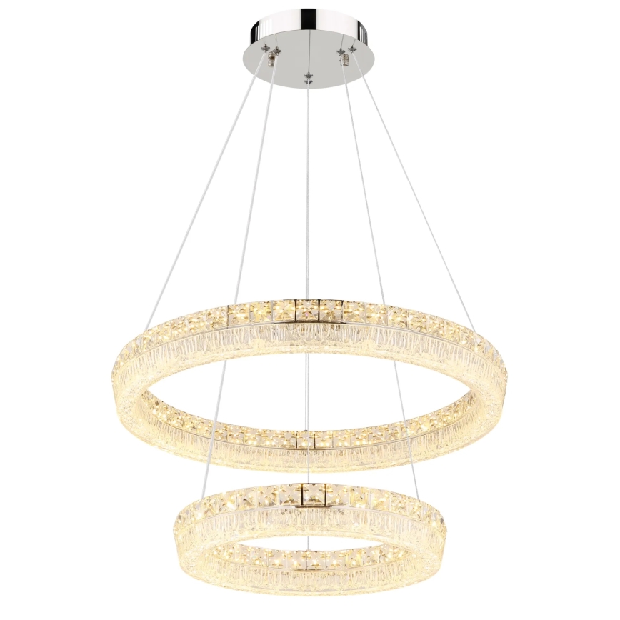 Globo - Dimmelhető LED csillár kábelen LED/60W/230V 2700-6000K átlátszó + távirányító