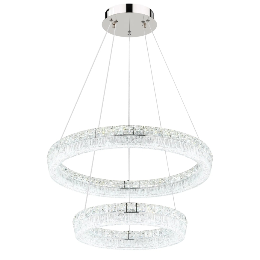 Globo - Dimmelhető LED csillár kábelen LED/60W/230V 2700-6000K átlátszó + távirányító