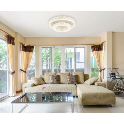 Globo - LED dimmelhető mennyezeti lámpatest LED/60W/230V 2700-6000K átlátszó + távirányító