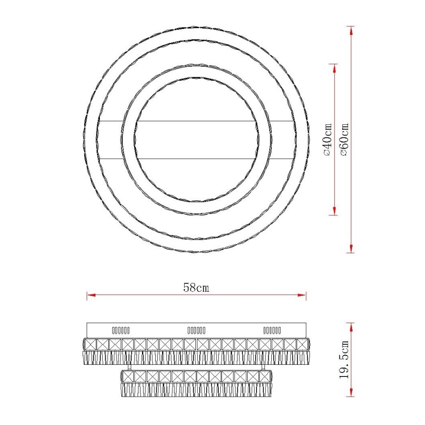 Globo - LED dimmelhető mennyezeti lámpatest LED/60W/230V 2700-6000K átlátszó + távirányító
