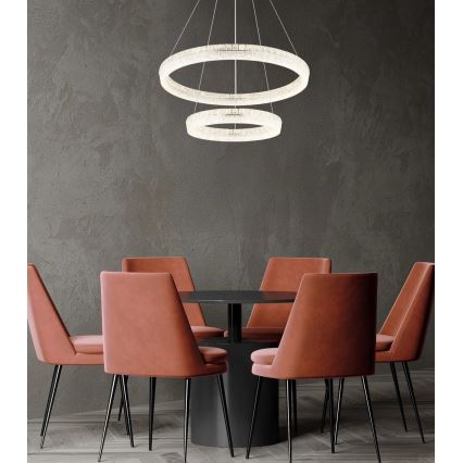 Globo - LED fényerőszabályozható kábelcsillár LED/72W/230V 2700-6000K átlátszó + távirányító