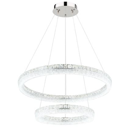 Globo - LED fényerőszabályozható kábelcsillár LED/72W/230V 2700-6000K átlátszó + távirányító