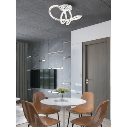 Globo - LED dimmelhető mennyezeti lámpa LED/40W/230V 2700-6000K fényes króm + távirányító