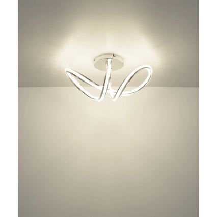Globo - LED dimmelhető mennyezeti lámpa LED/40W/230V 2700-6000K fényes króm + távirányító
