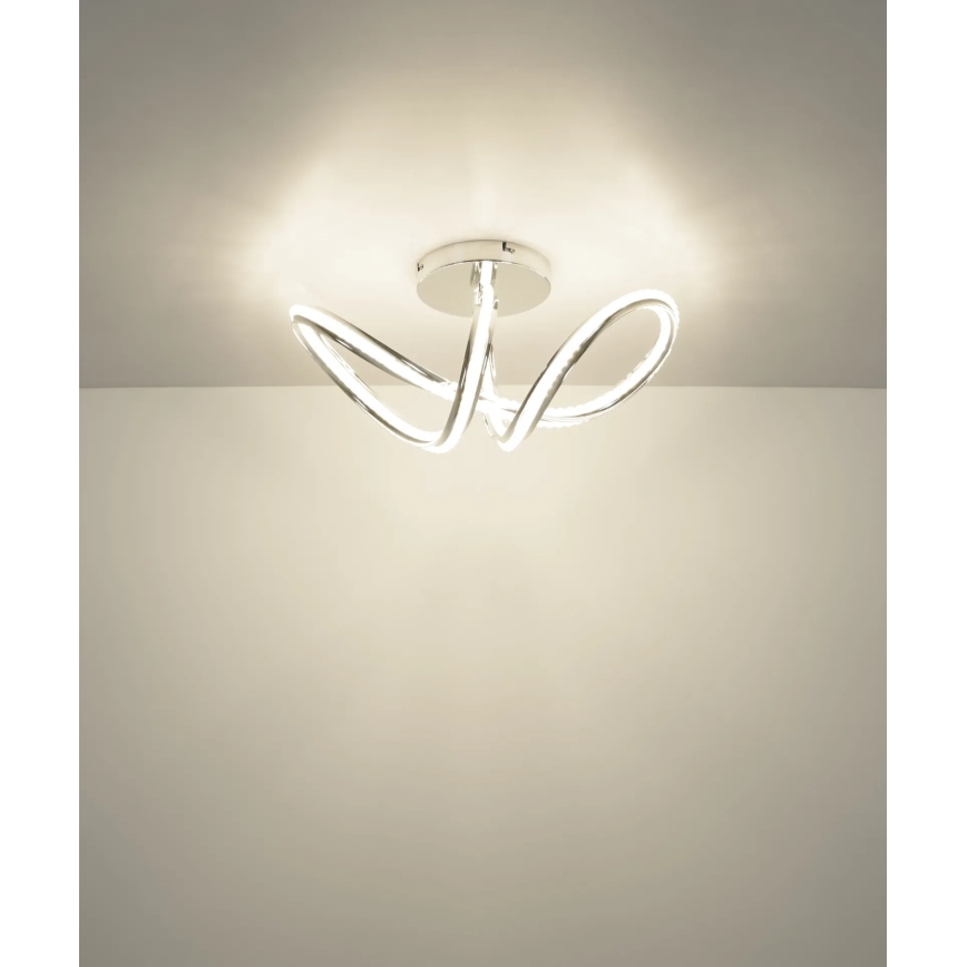 Globo - LED dimmelhető mennyezeti lámpa LED/40W/230V 2700-6000K fényes króm + távirányító